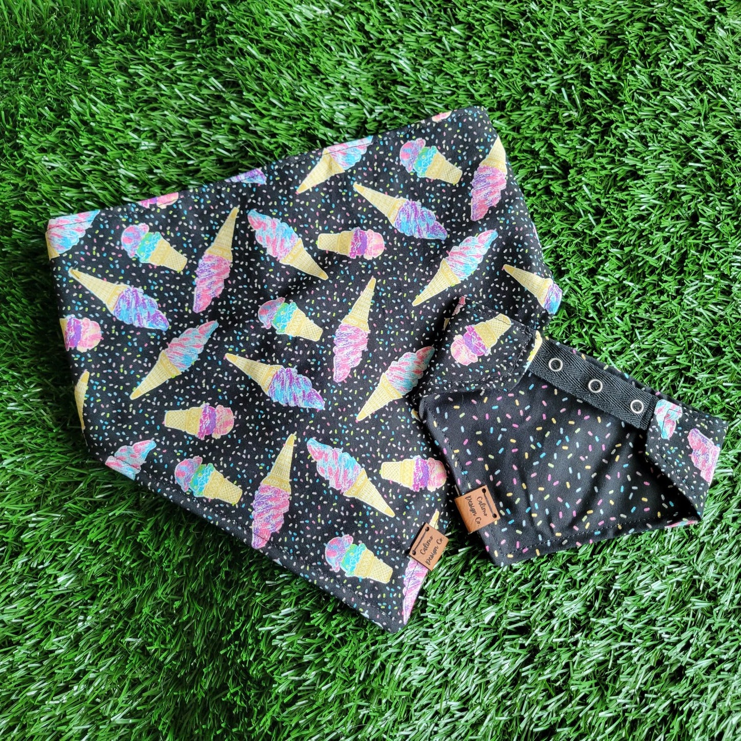 Ice Cream & Sprinkles Snap On Pet Bandana