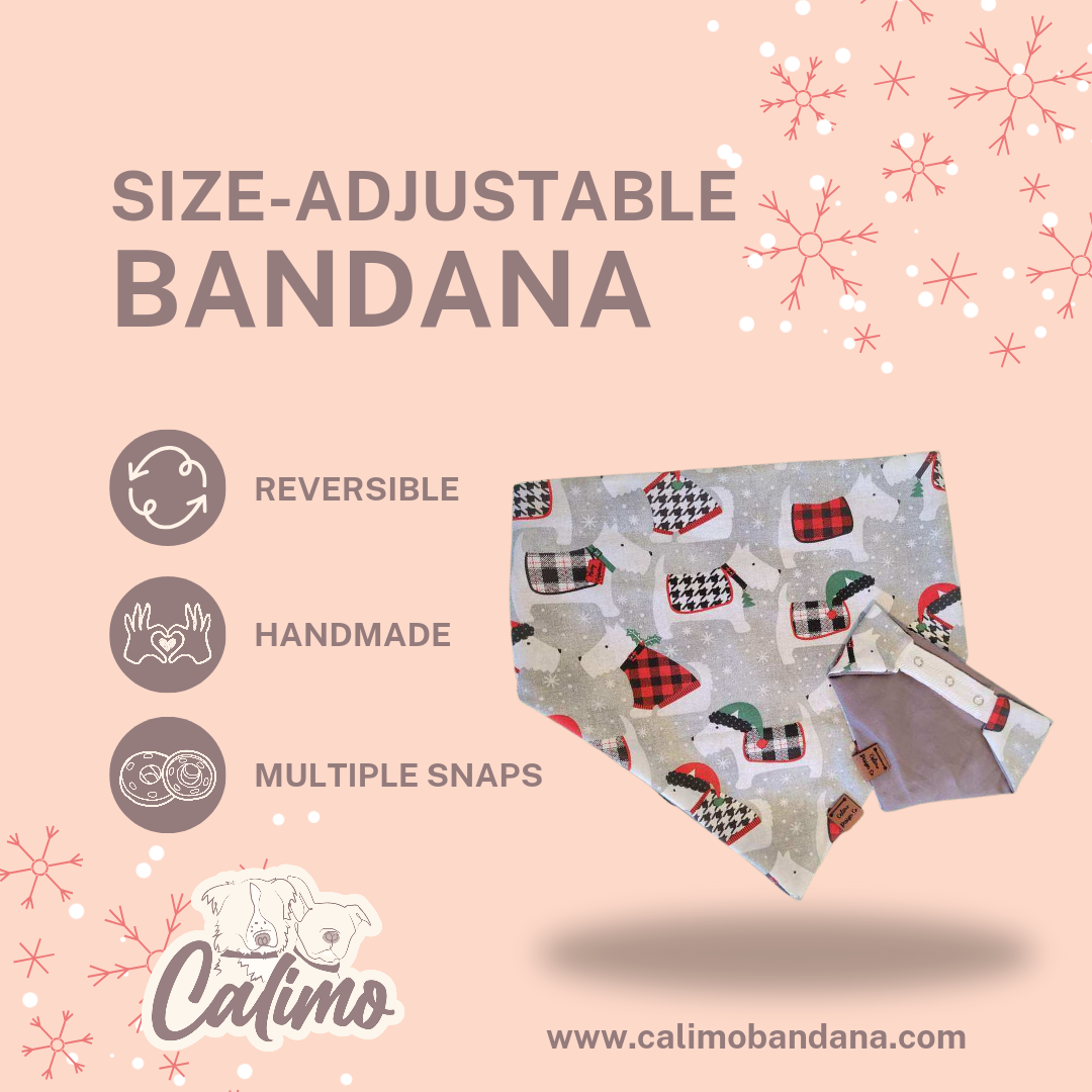 Dogs in Sweaters Snap On Pet Bandana