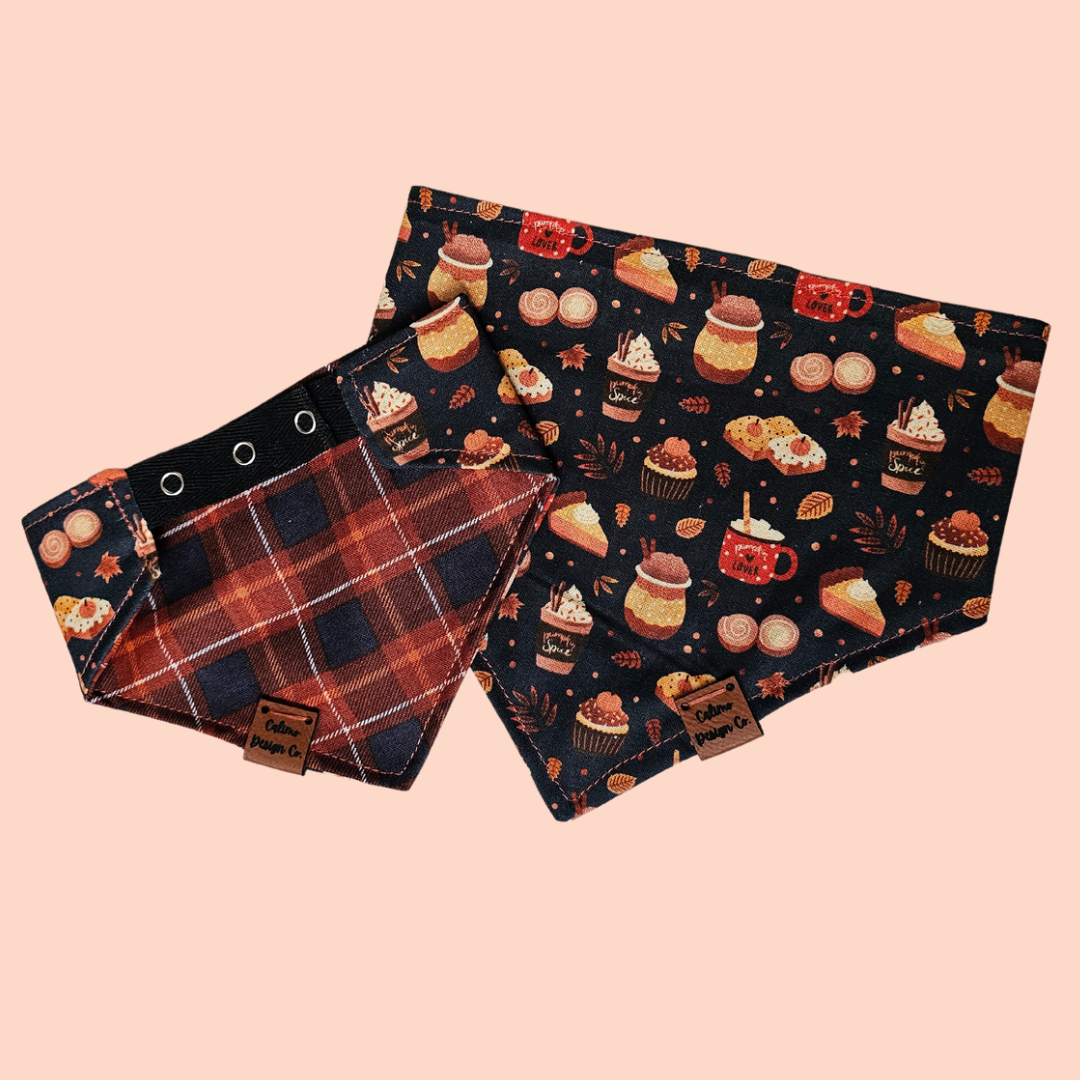 Fall Treats Snap-On Pet Bandana