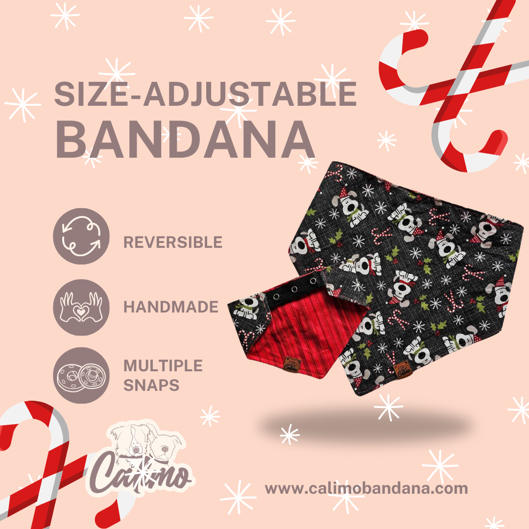 Candy Cane-ines Snap-On Pet Bandana