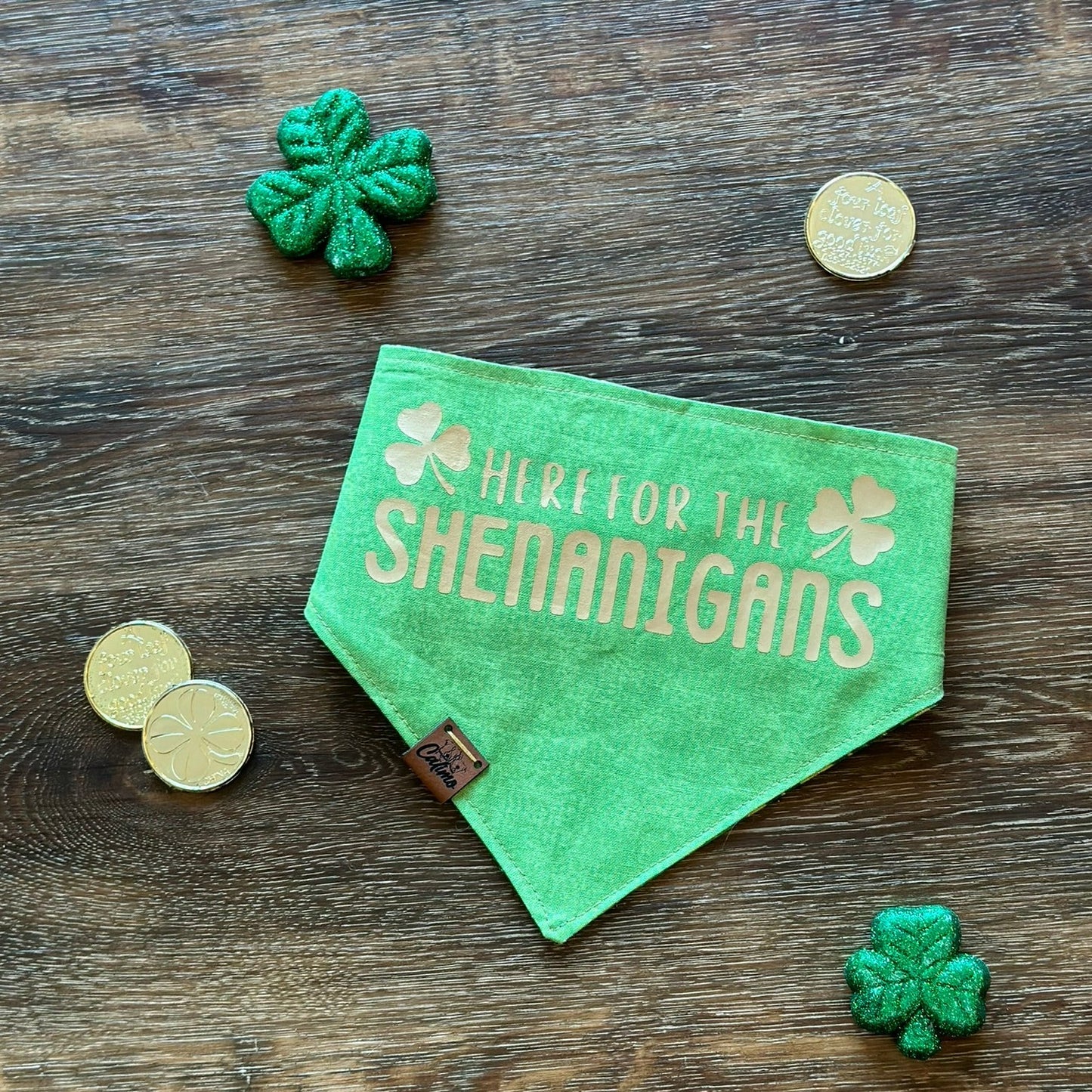 Here for the Shenanigans Snap-On Pet Bandana