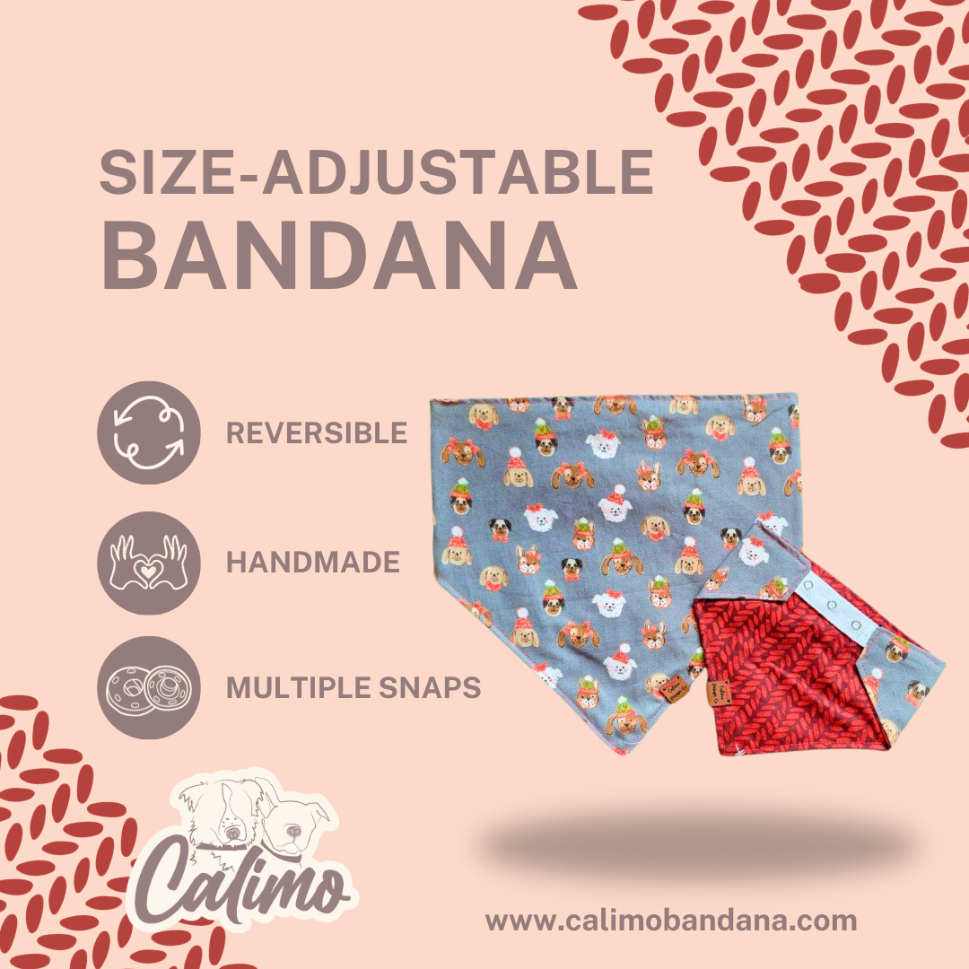 Snow Puppies Snap On Pet Bandana