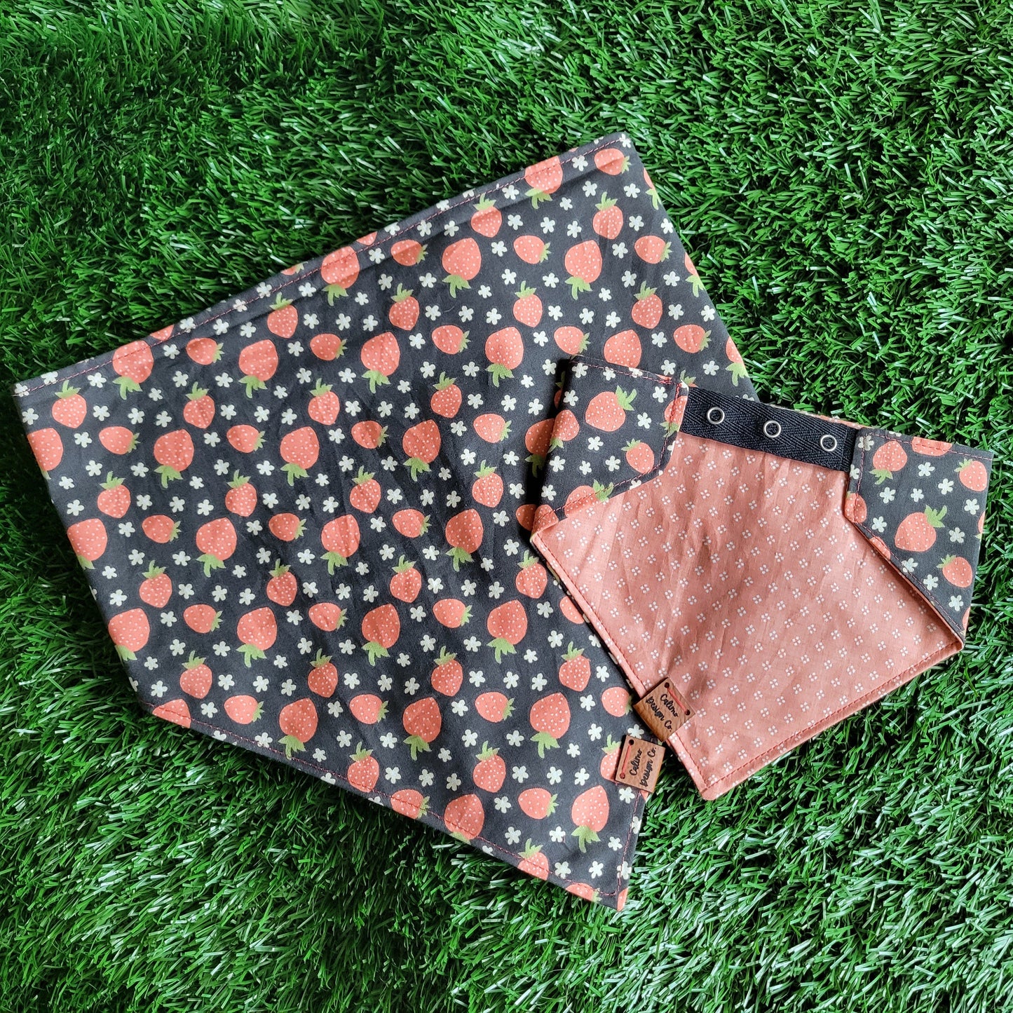 Strawberry Fields Snap On Pet Bandana