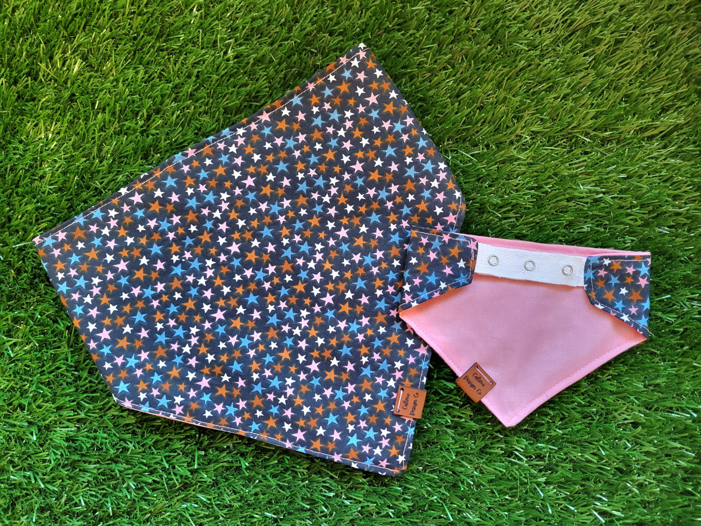 Stars on Navy Snap On Pet Bandana