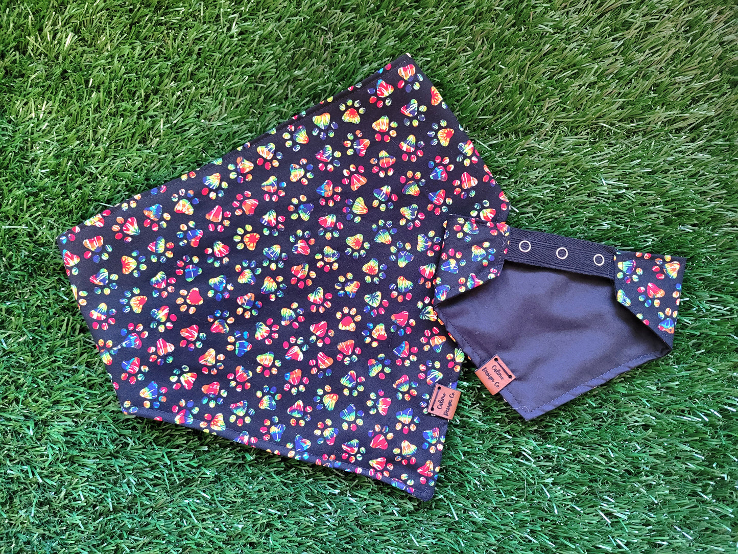 Tie-Dye Paws Snap On Pet Bandana