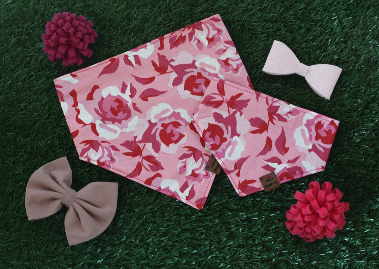 A Dozen Roses Snap-On Pet Bandana