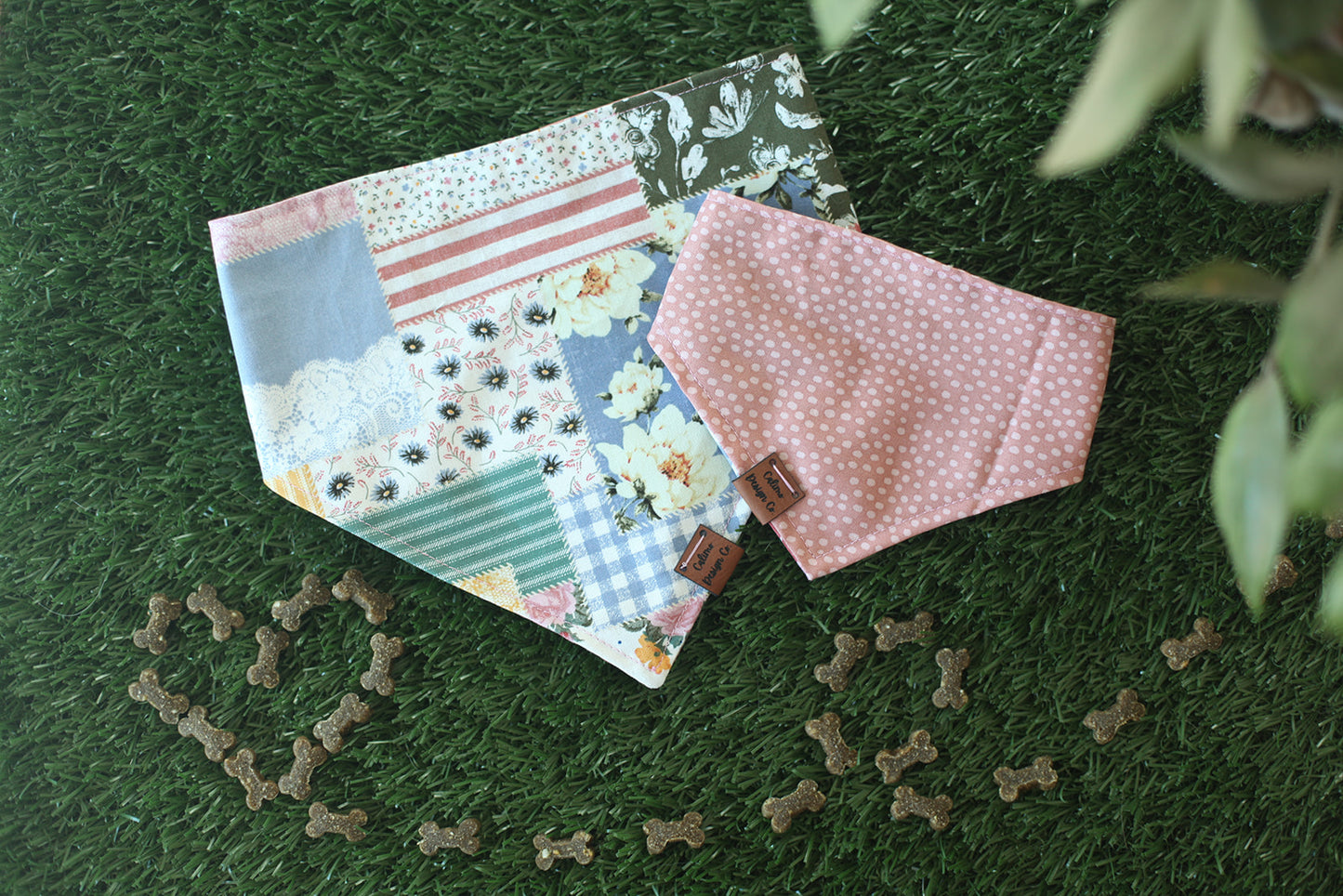 Patchwork Snap On Pet Bandana