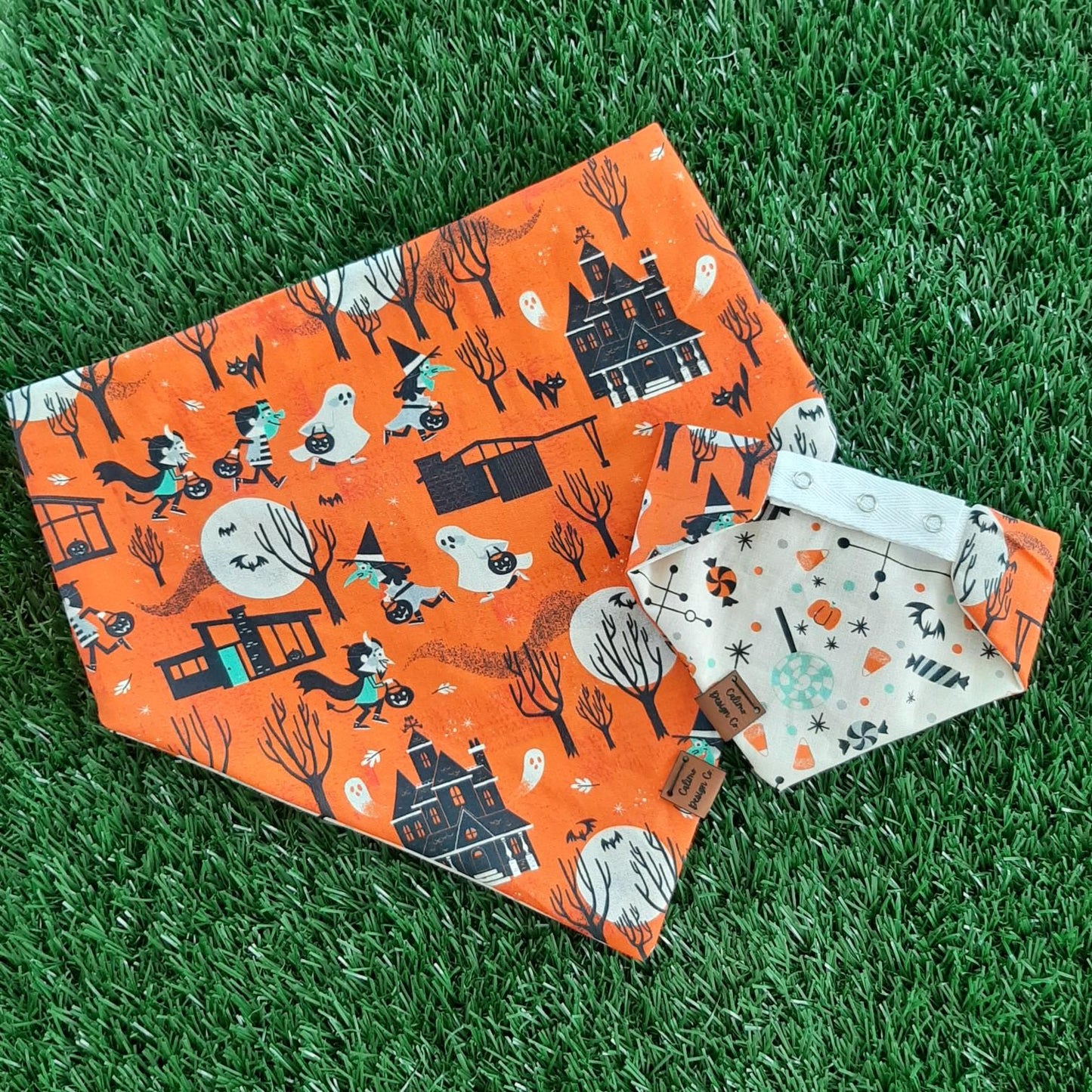 Trick or Treat Snap On Pet Bandana
