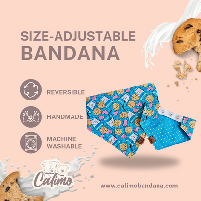 Milk & Cookies Snap On Bandana