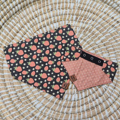 Strawberry Fields Snap On Pet Bandana