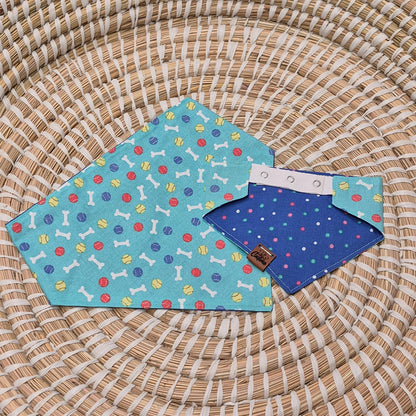 Fetch Frenzy Snap On Pet Bandana